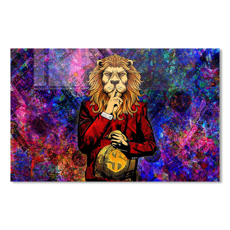 Aslan Maskeli Cam Tablo – Cam Tablo