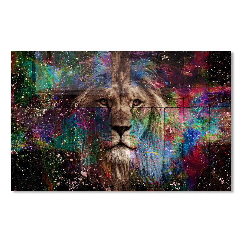Aslan Portresi Cam Tablo – Cam Tablo