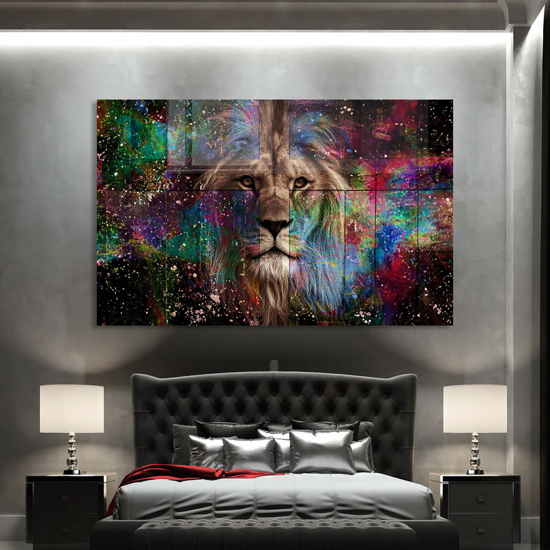Aslan Portresi Cam Tablo – Cam Tablo
