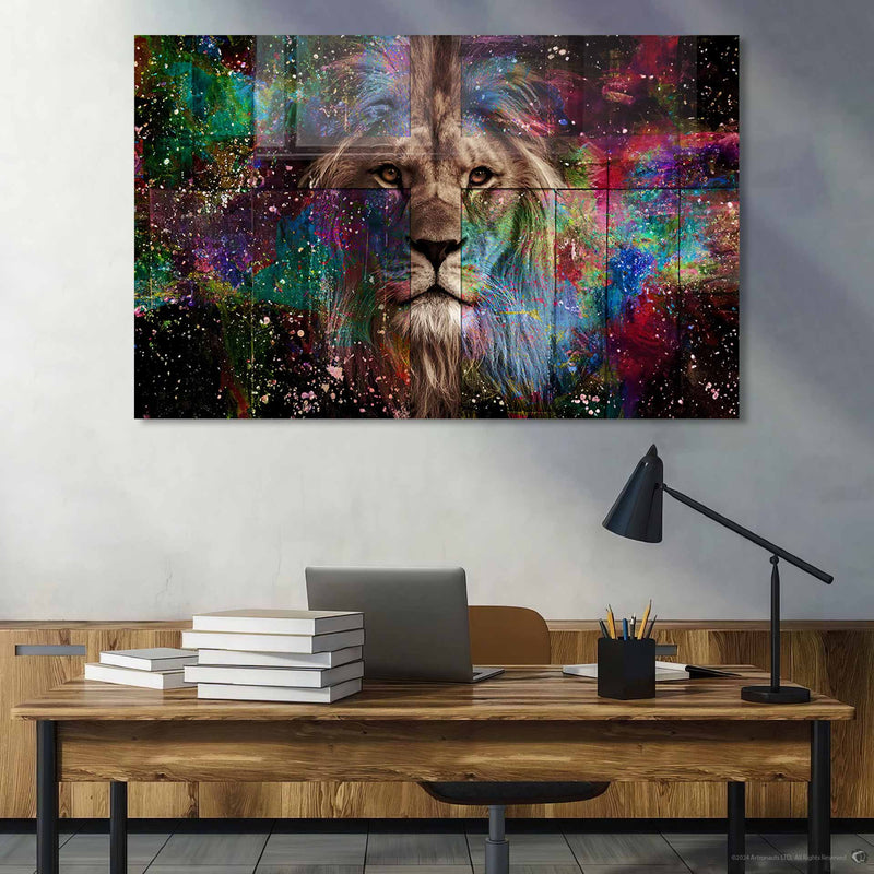 Aslan Portresi Cam Tablo – Cam Tablo