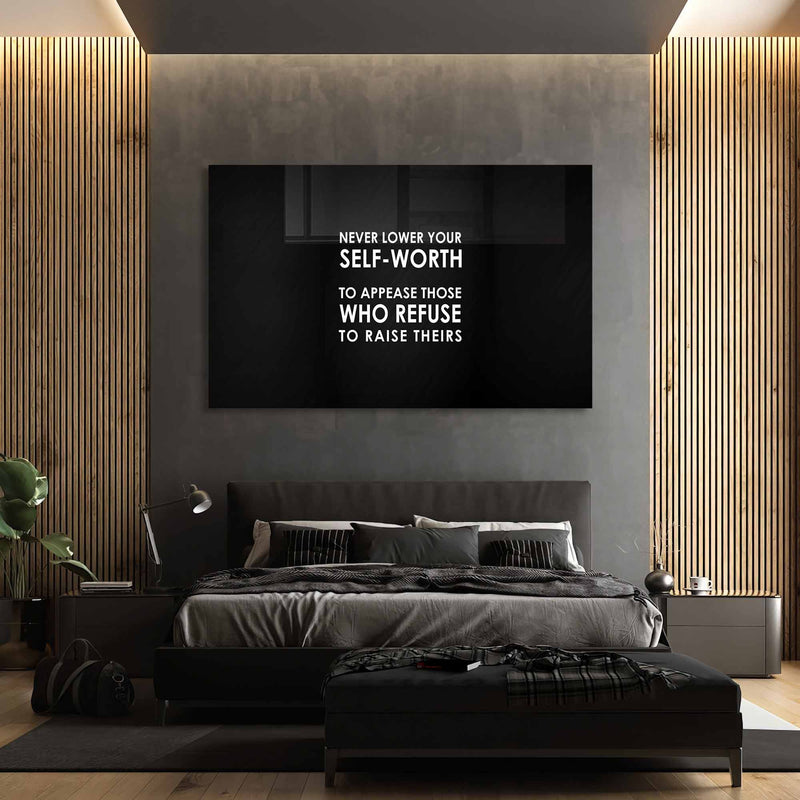 Never Lower Your Self-Worth Cam Tablo