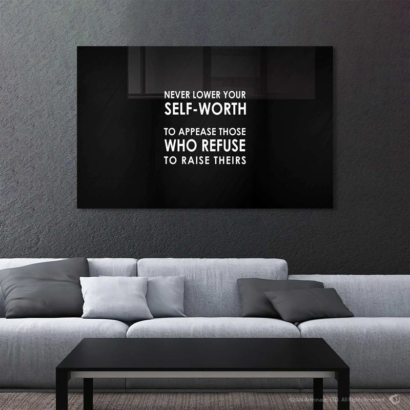 Never Lower Your Self-Worth Cam Tablo