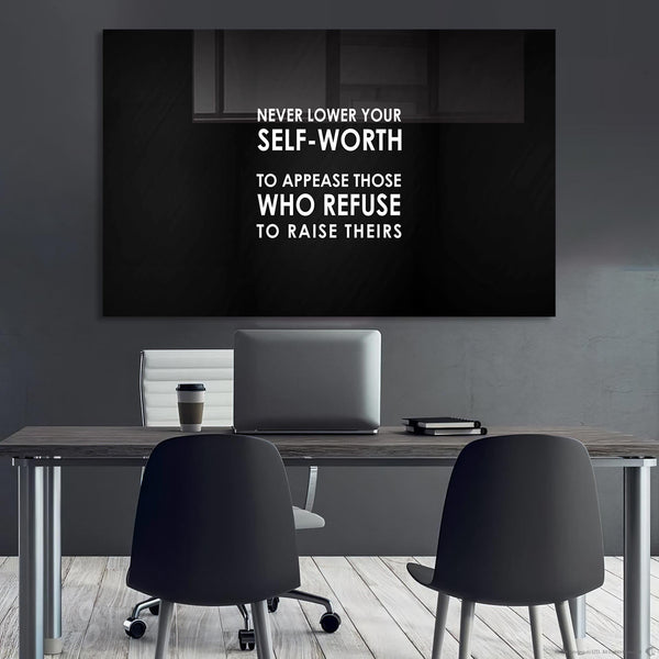 Never Lower Your Self-Worth Cam Tablo
