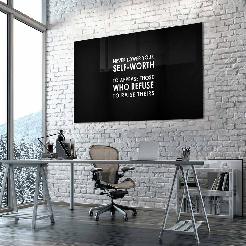 Never Lower Your Self-Worth Cam Tablo