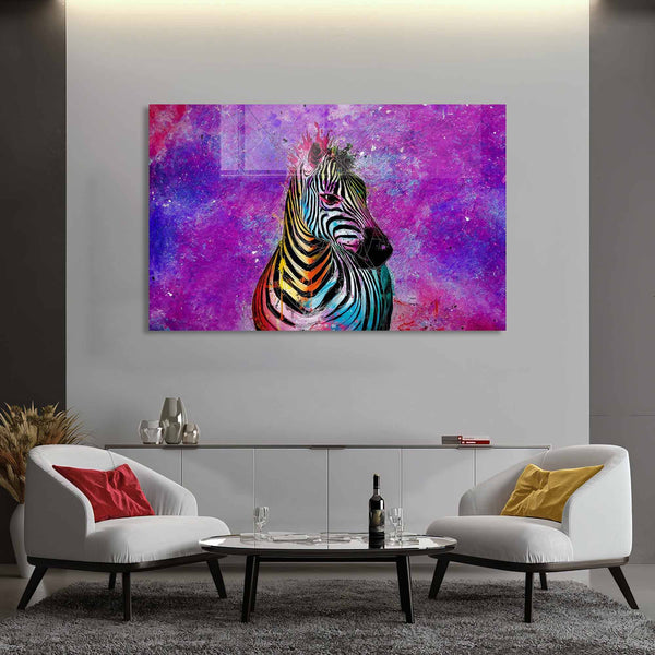 Renkli Zebra Cam Tablo