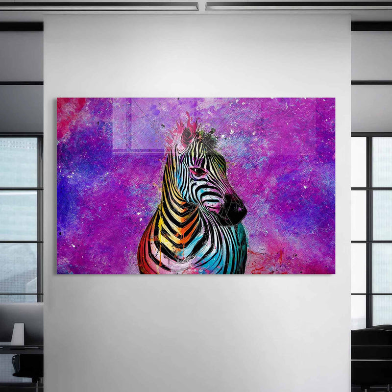 Renkli Zebra Cam Tablo