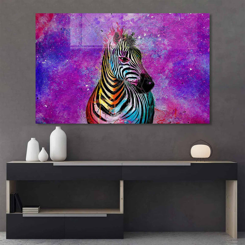 Renkli Zebra Cam Tablo