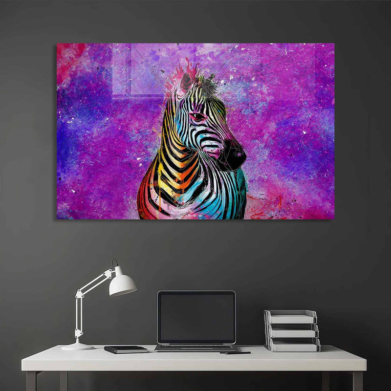 Renkli Zebra Cam Tablo