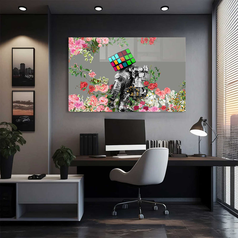 Rubik Küp Cam Tablo