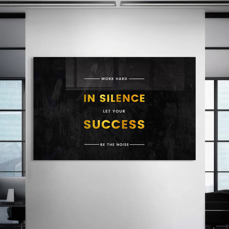 Word Hard In Silence Cam Tablo