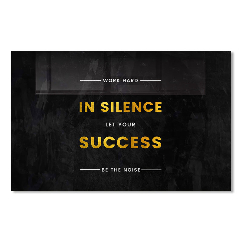 Word Hard In Silence Cam Tablo