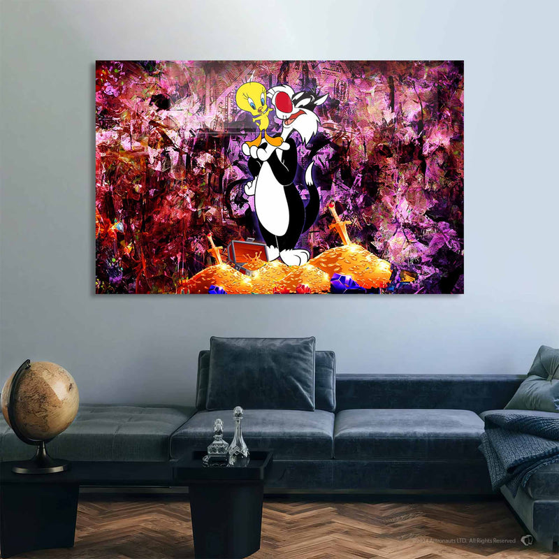 Tweety ve Sylvester Cam Tablo