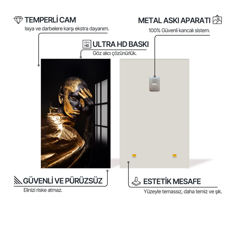 Black&Gold Cam Tablo – Cam Tablo