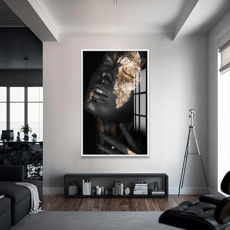 Divine Trace Cam Tablo – Beyaz Çerçeveli Cam Tablo