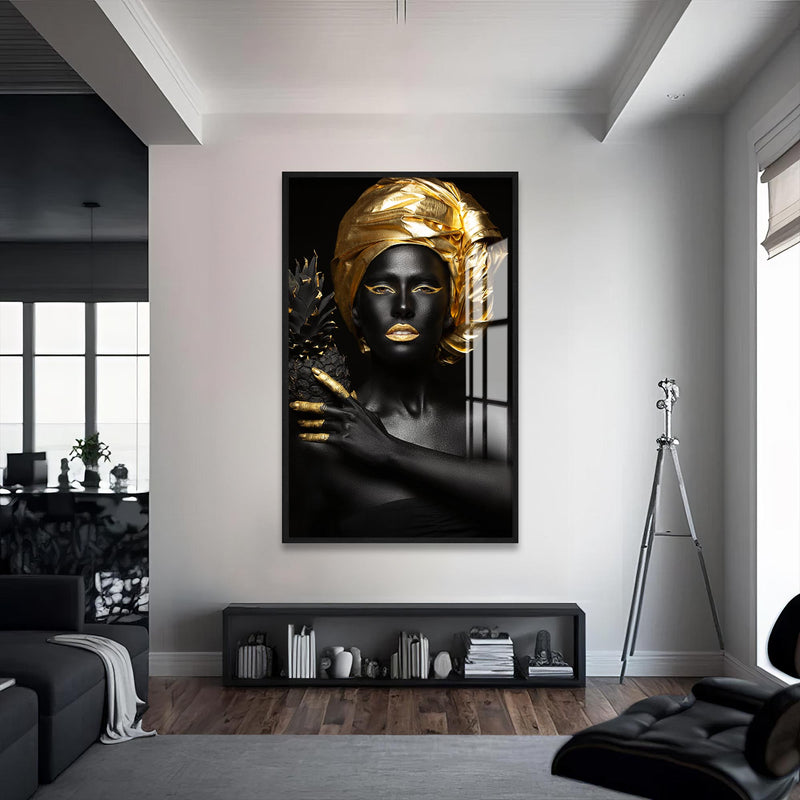 Infinite Elegance Cam Tablo – Siyah Çerçeveli Cam Tablo