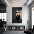 Whispering Gleam Cam Tablo – Ceviz Çerçeveli Cam Tablo