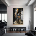 Eyes of Gold Cam Tablo – Altın Çerçeveli Cam Tablo