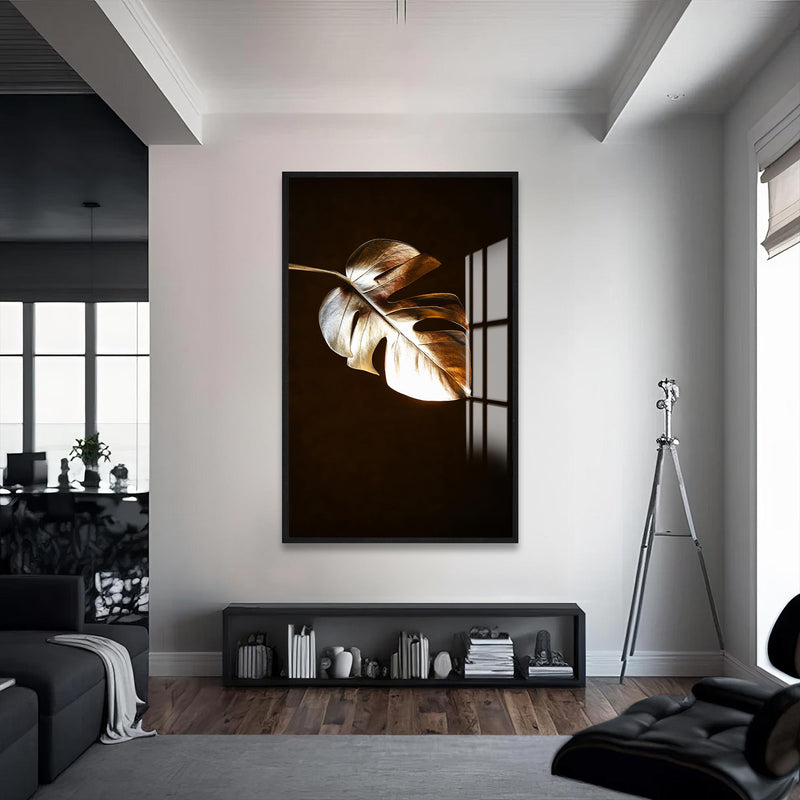 Golden Instinct Cam Tablo – Siyah Çerçeveli Cam Tablo