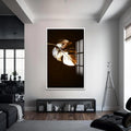 Golden Instinct Cam Tablo – Beyaz Çerçeveli Cam Tablo