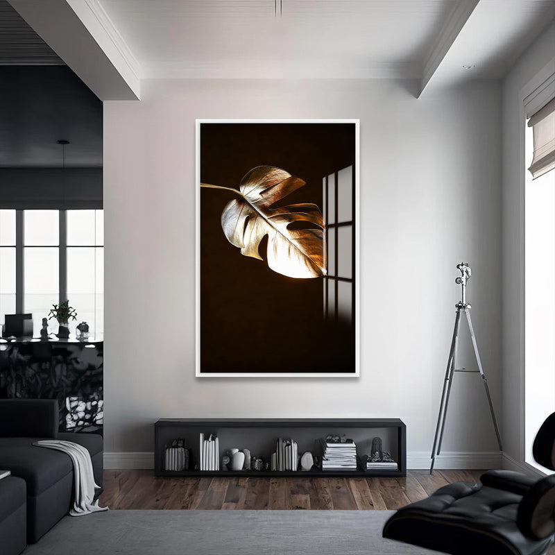 Golden Instinct Cam Tablo – Beyaz Çerçeveli Cam Tablo
