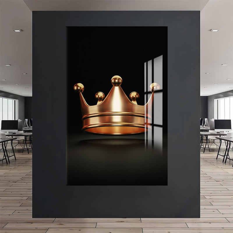 Crown in Gold Cam Tablo – Cam Tablo