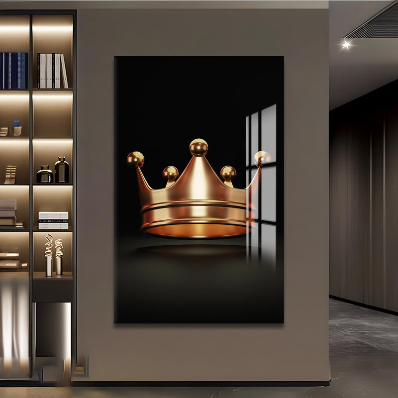 Crown in Gold Cam Tablo – Cam Tablo