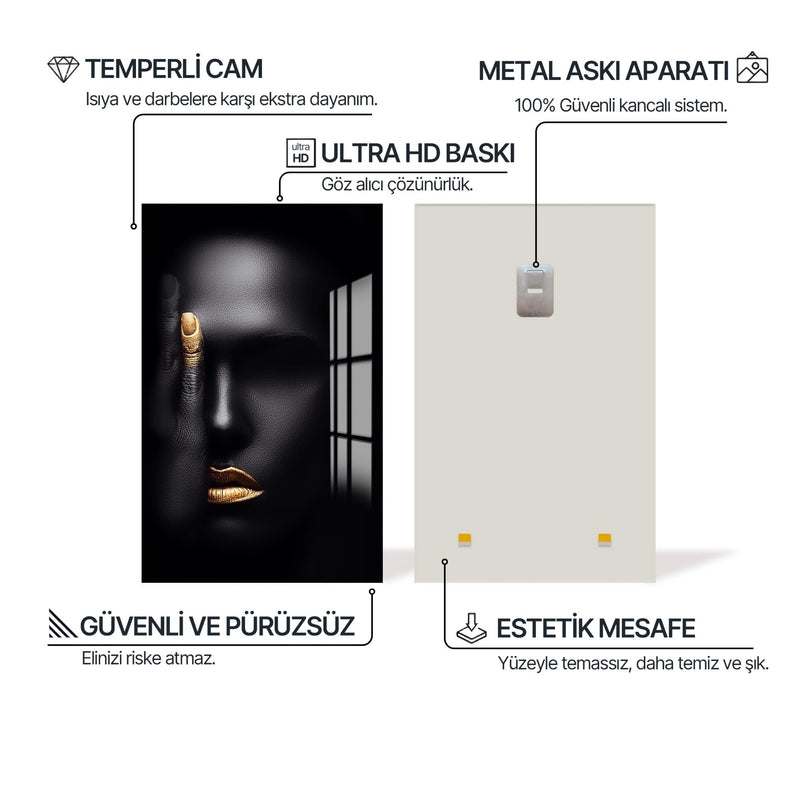 Gilded Veil Cam Tablo – Cam Tablo