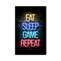 Eat Sleep Game  Renkli Cam Tablo – Cam Tablo