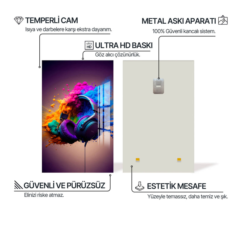 Gaming Kulaklık Cam Tablo – Cam Tablo