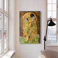 Öpücük - Gustav Klimt Cam Tablo