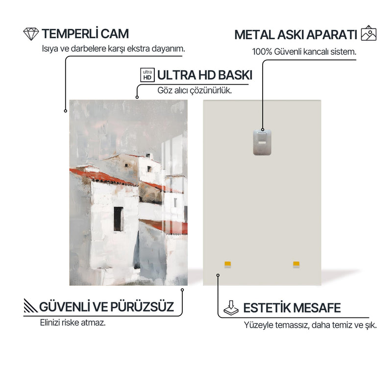 Zarif Evler Cam Tablo – Cam Tablo