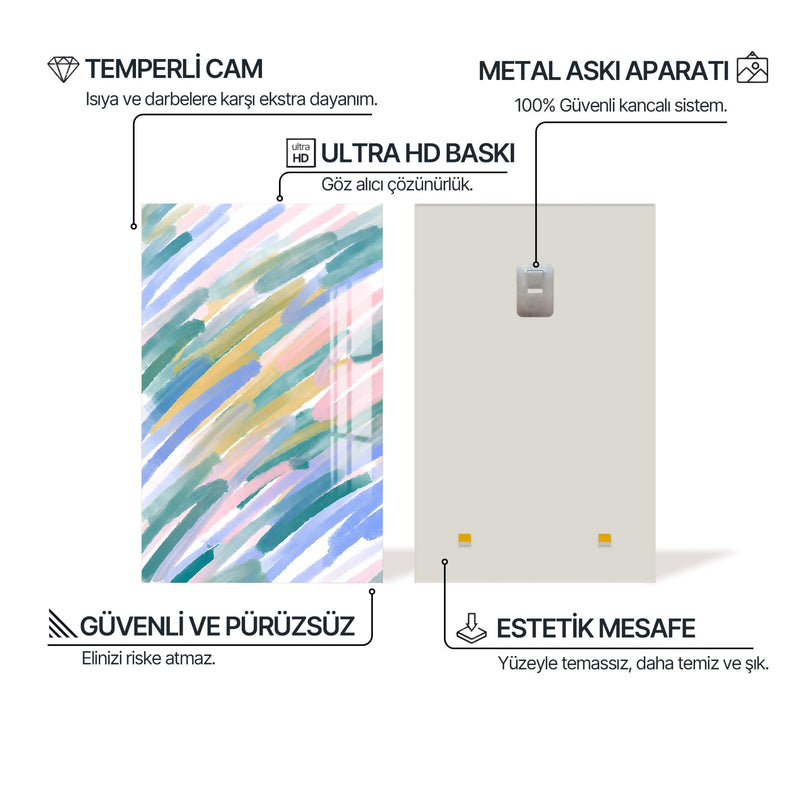 Fırça Darbeleri Cam Tablo – Cam Tablo
