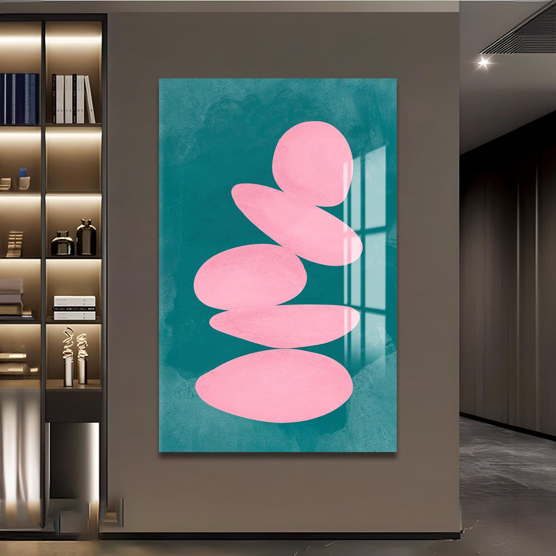 Pembe Taşlar Cam Tablo – Cam Tablo