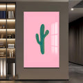 Pembe Kaktüs Cam Tablo – Cam Tablo