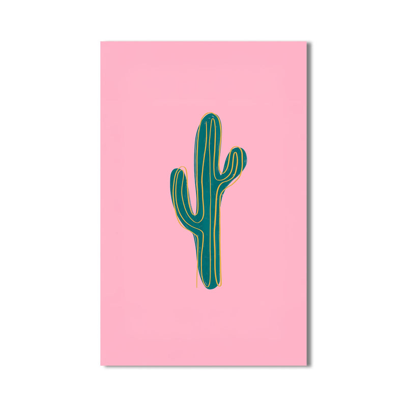 Pembe Kaktüs Cam Tablo – Cam Tablo