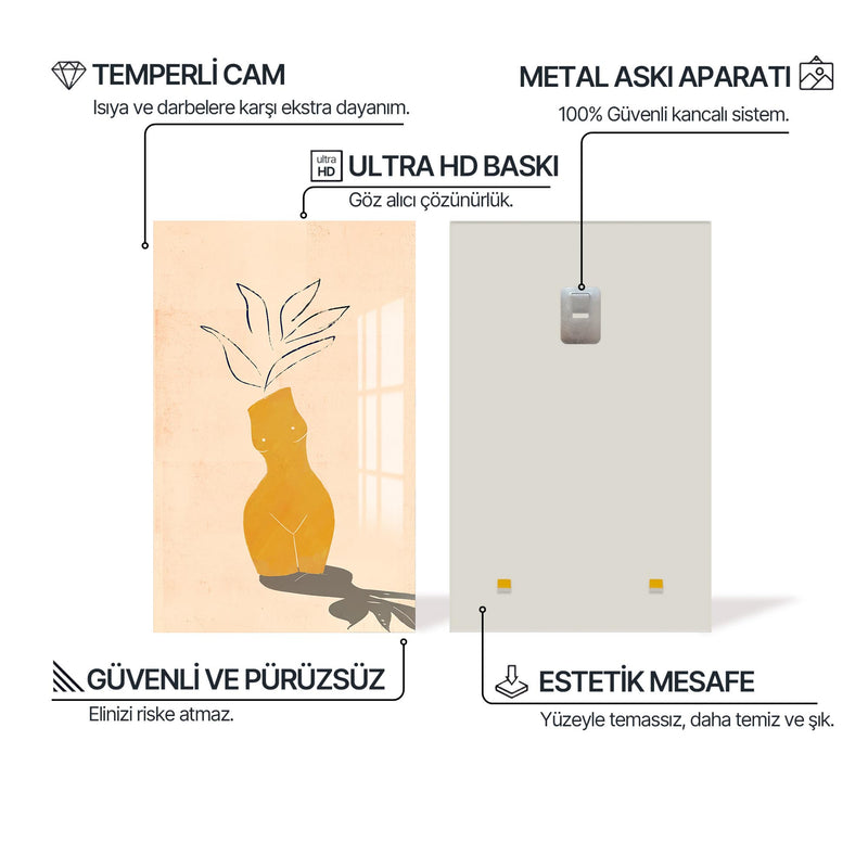 Kadın Gövdesi Cam Tablo – Cam Tablo