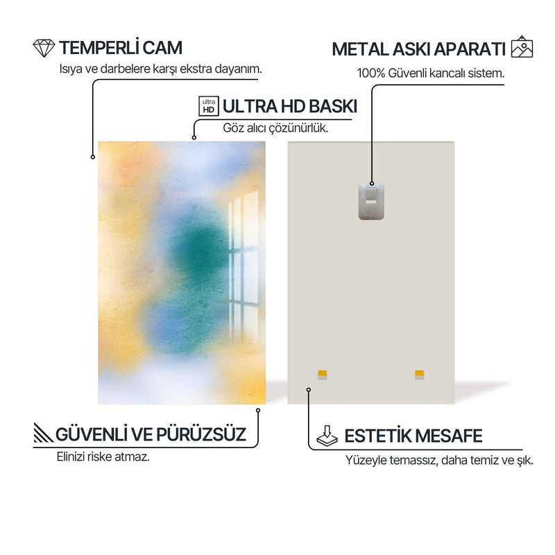 Renk Vurgusu Cam Tablo – Cam Tablo