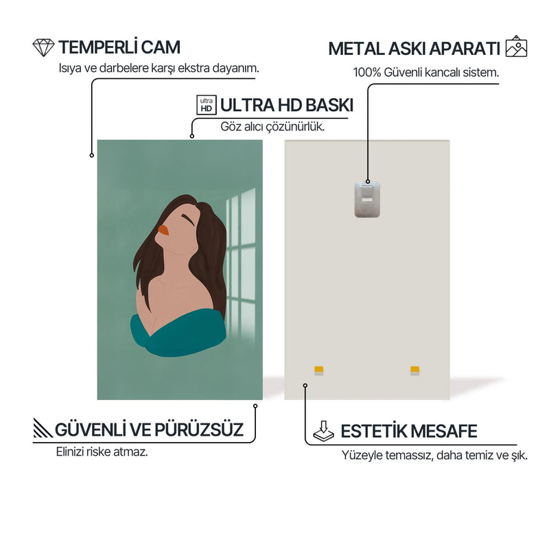 Duygusal Kadın Cam Tablo – Cam Tablo