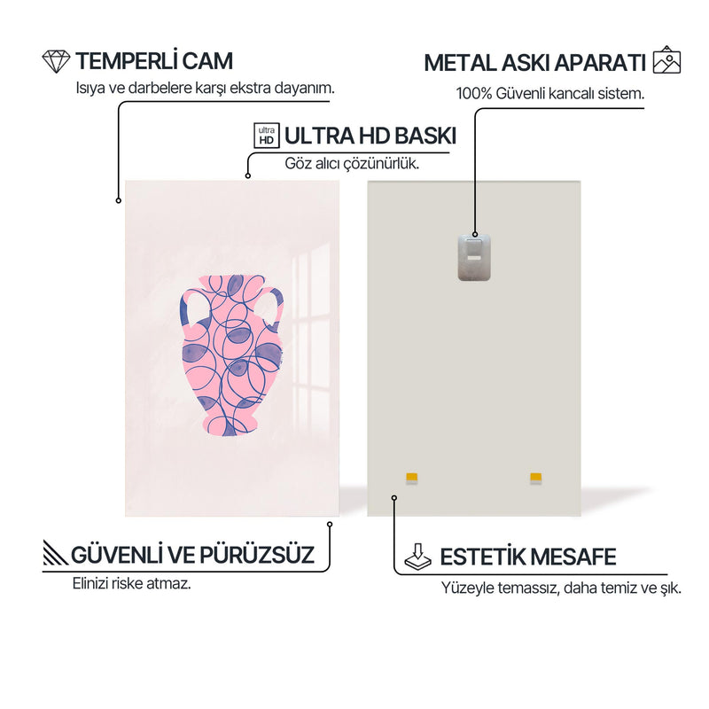 Düşsel Vazo Cam Tablo – Cam Tablo
