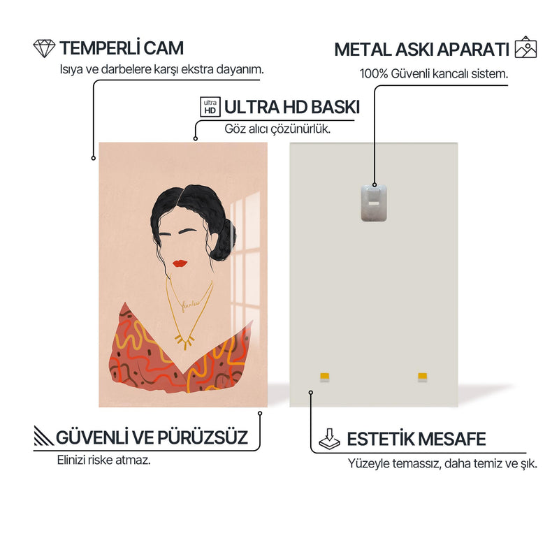 Kadın Hattı Cam Tablo – Cam Tablo
