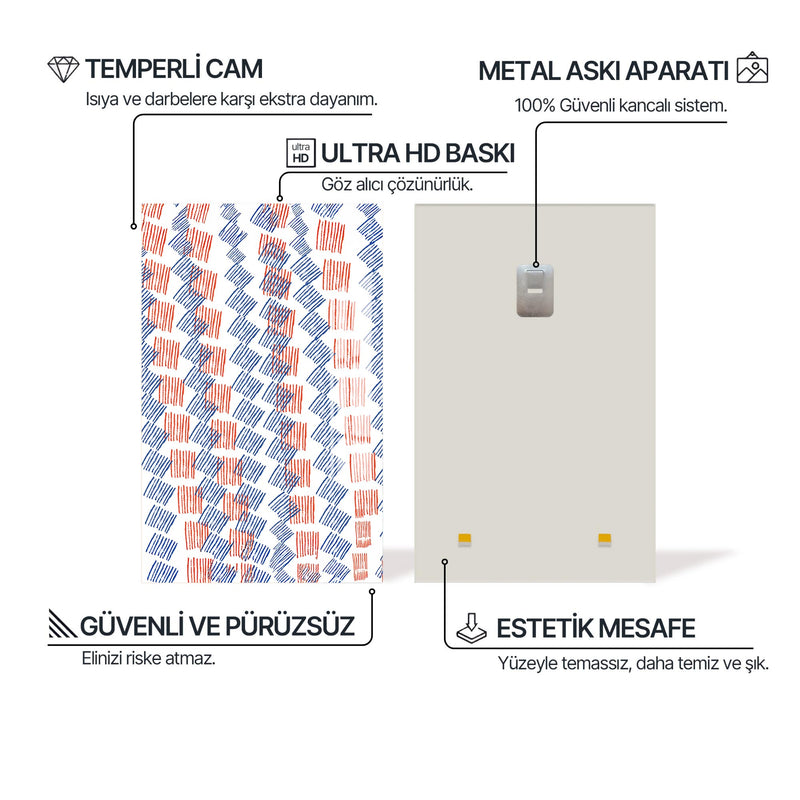 Çizikler Cam Tablo – Cam Tablo