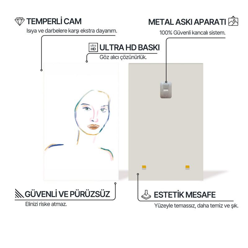 Kadın İz Cam Tablo – Cam Tablo
