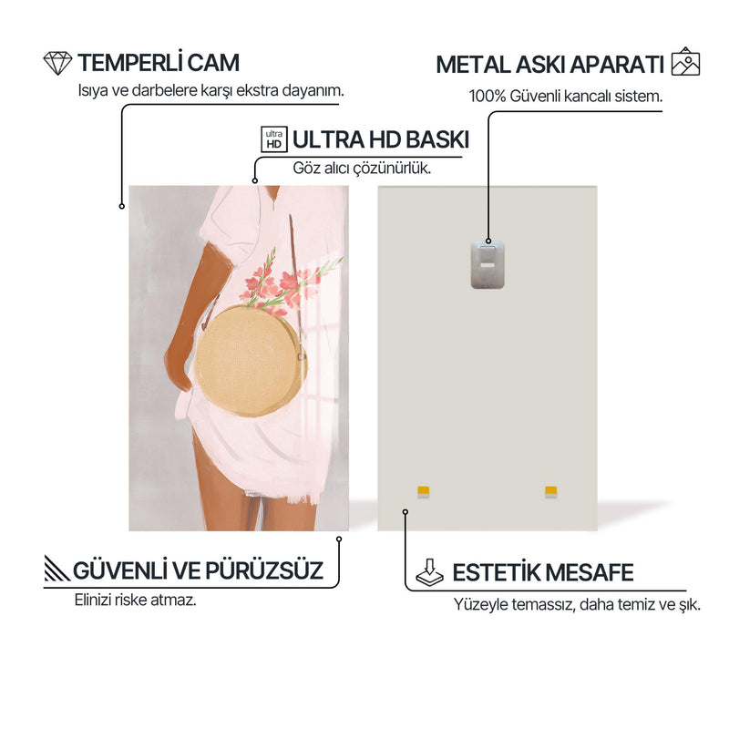 Hasır Çanta Cam Tablo – Cam Tablo