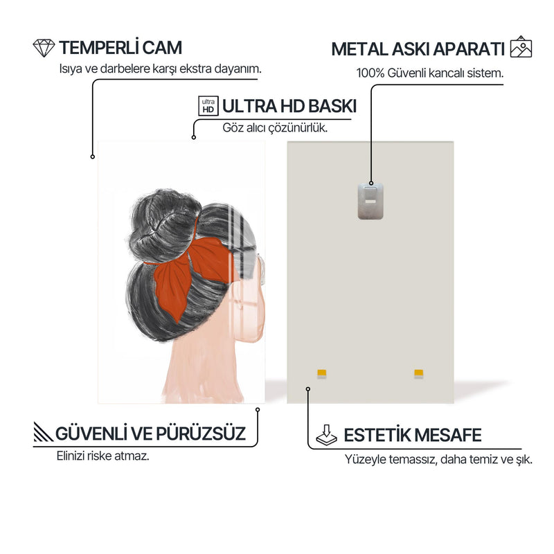 Kırmızı Toka Cam Tablo – Cam Tablo