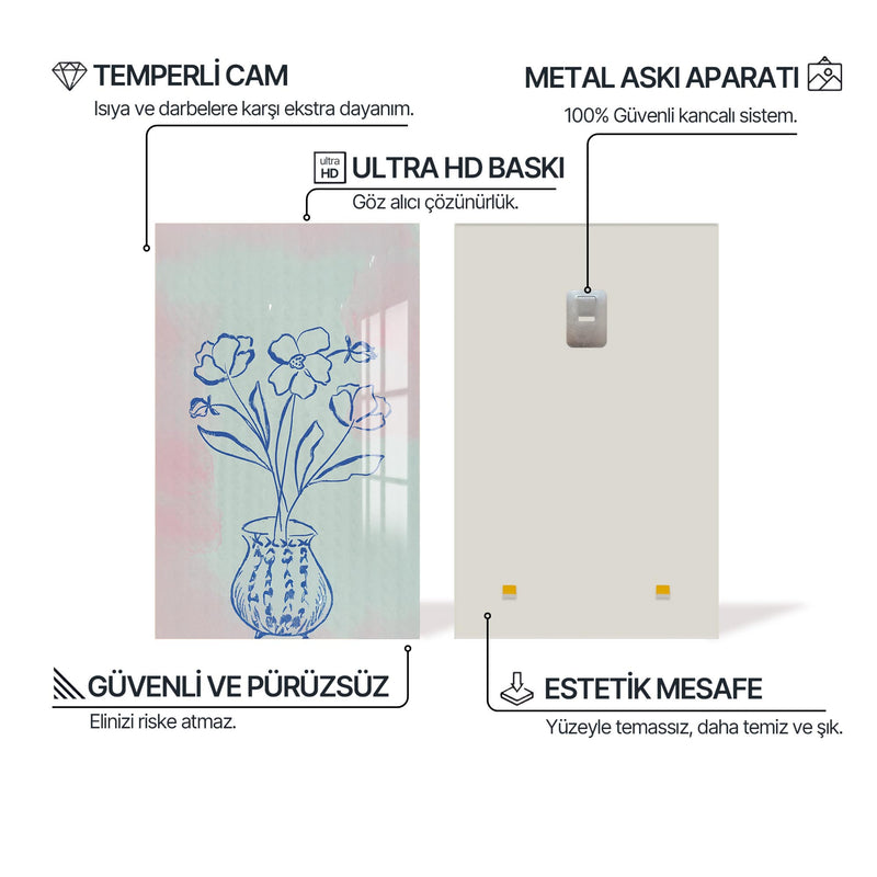 Vintage Vazo Cam Tablo – Cam Tablo