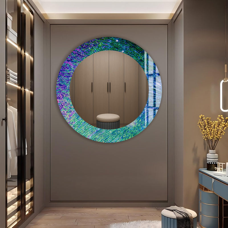 Galaksi Rüyası Cam Tablo Yuvarlak Ayna – Cam Tablo