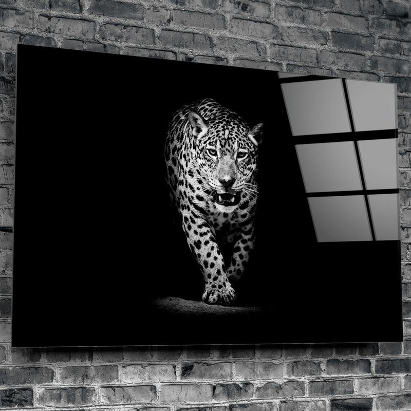 Siyah & Beyaz Leopar Cam Tablo – Cam Tablo