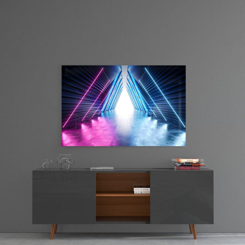 Neon Işıklar Cam Tablo – Cam Tablo