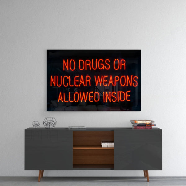 No Drugs or Nuclear Weapons Cam Tablo