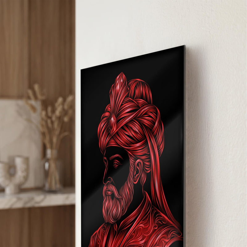 Osmanlı Sultan Kırmızı Sanat Cam Tablo – Cam Tablo